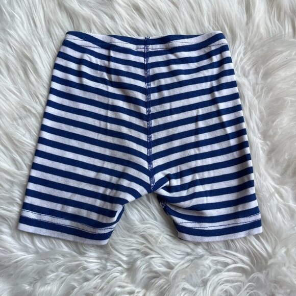 Hanna Andersson Stripe Day Play Bike Short Deep Blue Sea Girls 3 - Picture 2 of 5